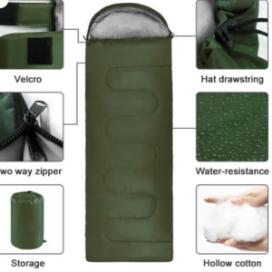 Lightweight Camping Sleeping Bag Warm Envelope Outdoor Backpack